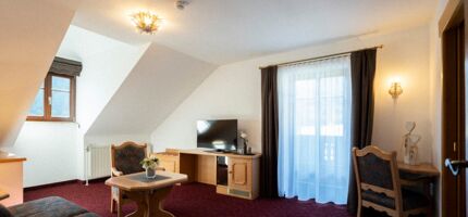 The Auhof Suite at Hotel Das Hintersee in the Salzkammergut is very spacious at 50m2.