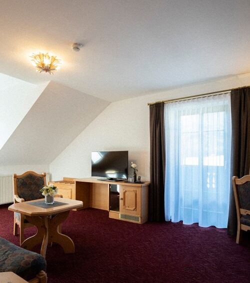 The Auhof Suite at Hotel Das Hintersee in the Salzkammergut is very spacious at 50m2.