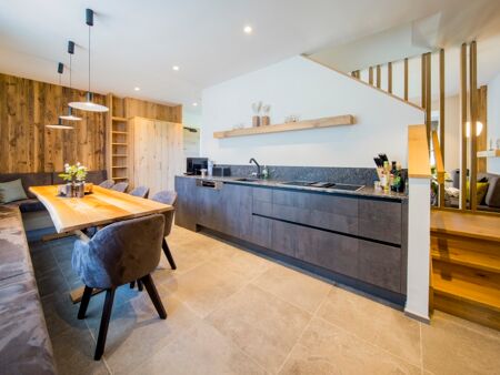 The well-equipped kitchen in the chalet