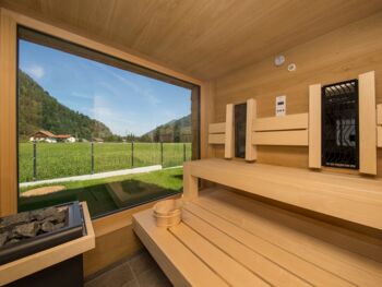 Private sauna in the luxury chalet