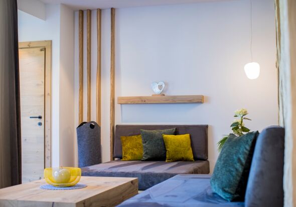 Cosy feel-good corner in the living room of the chalets in Hintersee