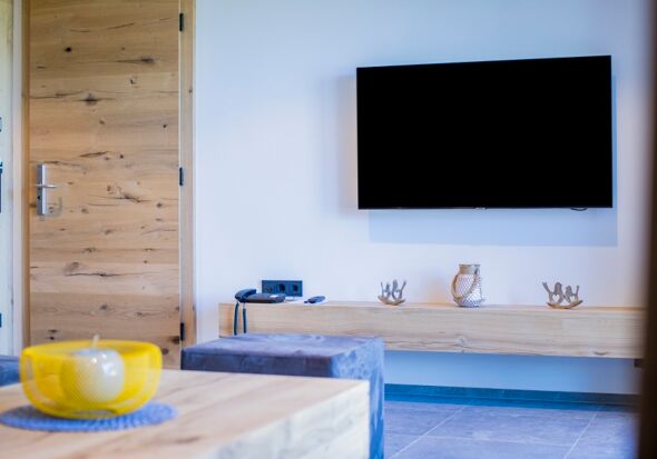 Modern furnishings in the chalets of the Hotel Hintersee in Austria