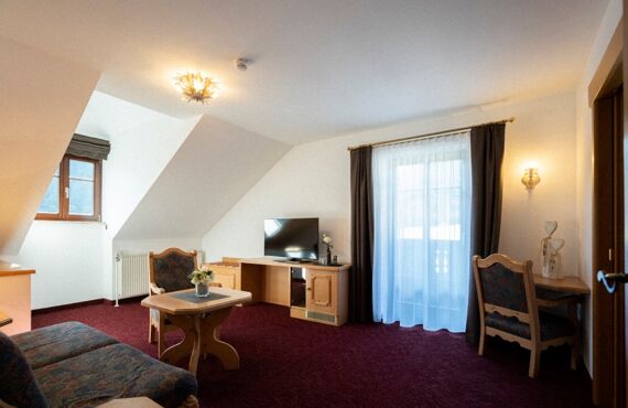 The Auhof Suite at Hotel Das Hintersee in the Salzkammergut is very spacious at 50m2.