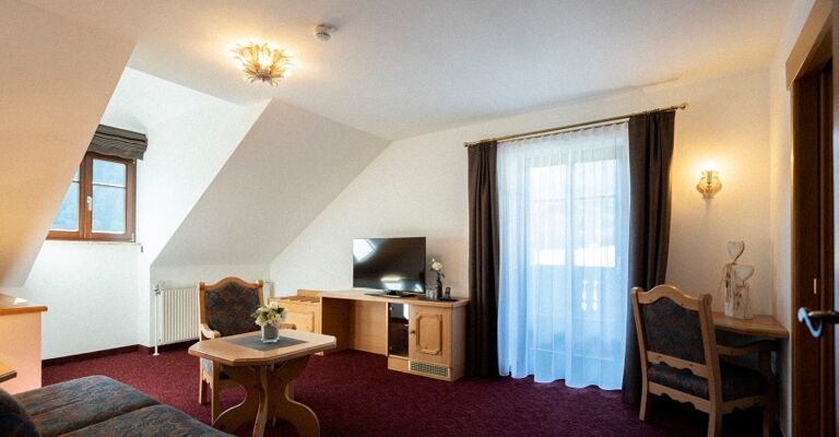 The Auhof Suite at Hotel Das Hintersee in the Salzkammergut is very spacious at 50m2.