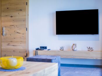 Modern furnishings in the chalets of the Hotel Hintersee in Austria