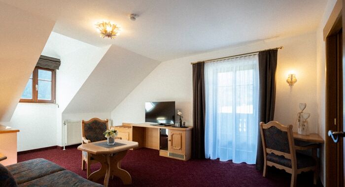 The Auhof Suite at Hotel Das Hintersee in the Salzkammergut is very spacious at 50m2.
