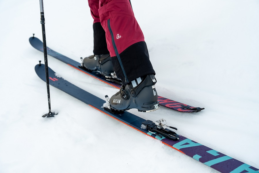 Touring skis, ski boots and poles